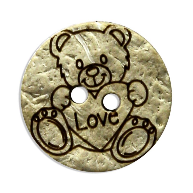 Knapp Coconut Bamse 15mm