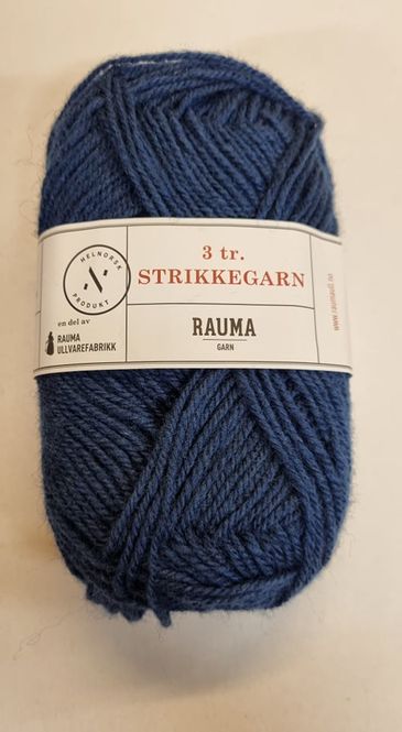 Hovedbilde Rauma 3 tråds strikkegarn 147 Blå 