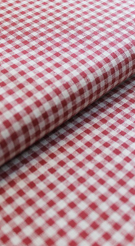 Rødrutet bomullsstoff