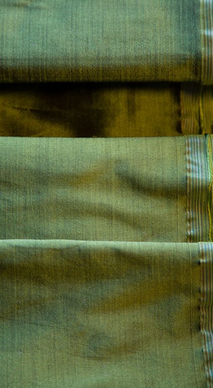 Silketaft  grønn silke