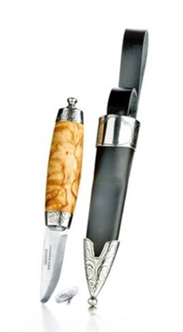 Hovedbilde Bunadskniv, Tommeliten med knapp