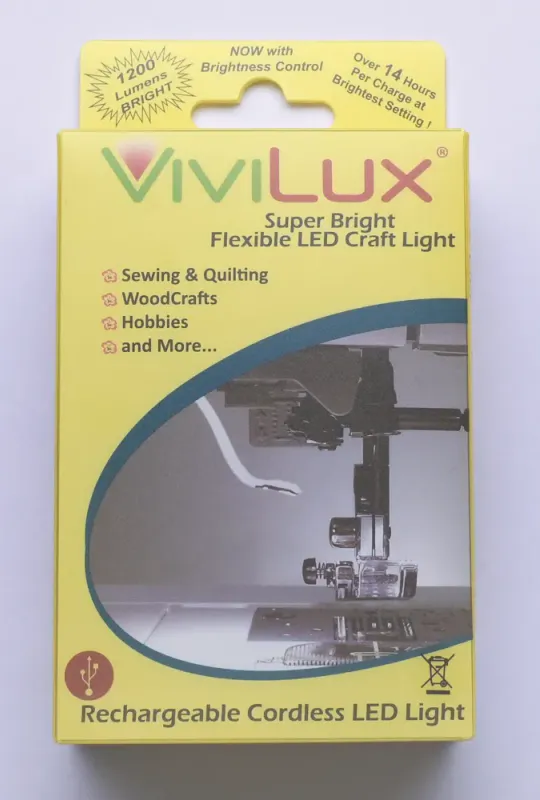 Led symaskinlampe med borrelås