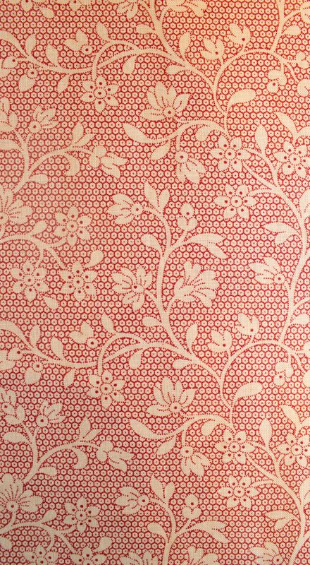 Bomullslerret Beige blomstrete