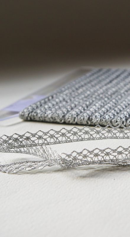 Sølvbånd metallblonde 13 mm