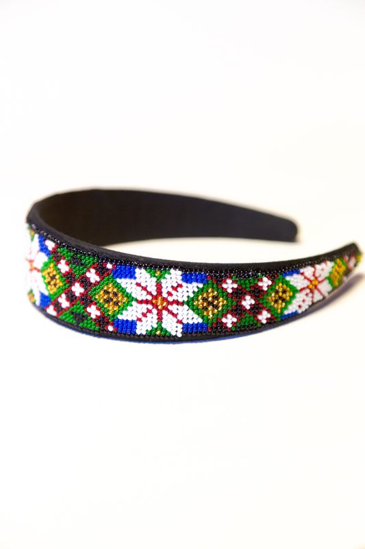 Hårbøyle hel-perlet - bred-Nr 6647