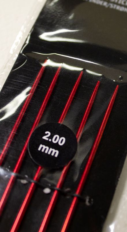 Strikkepinner 2mm - 15cm 5stk