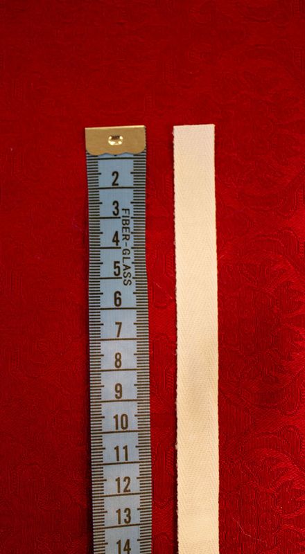 Bendelbånd, 15mm hvit